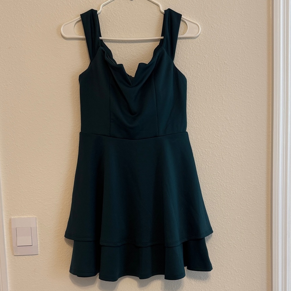 Trixxi Deep Teal Sleeveless Mini Dress